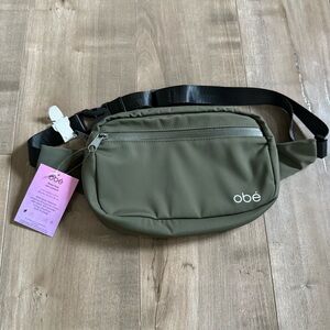 NEW Obe Waist Pack Fanny Pack Crossbody Olive Green Nylon Adjustable Compact